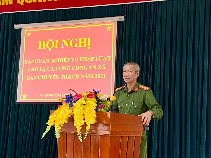 Thành phố Quảng Ngãi: Tổ chức Hội nghị tập huấn nghiệp vụ pháp luật cho lực lượng Công an xã bán chuyên trách