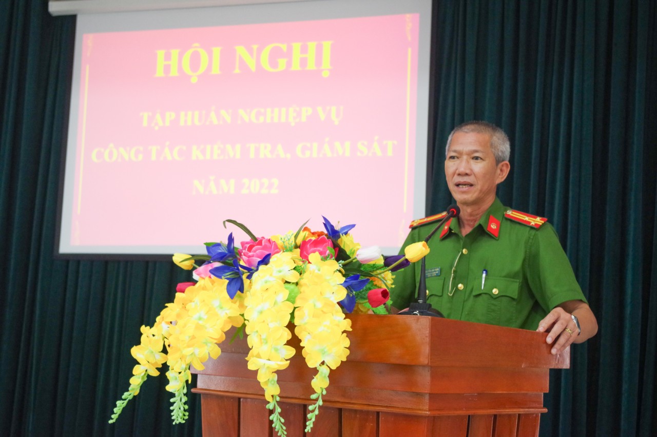 Đảng ủy Công an thành phố Quảng Ngãi: Tổ chức hội nghị tập huấn nghiệp vụ công tác kiểm tra, giám sát năm 2022