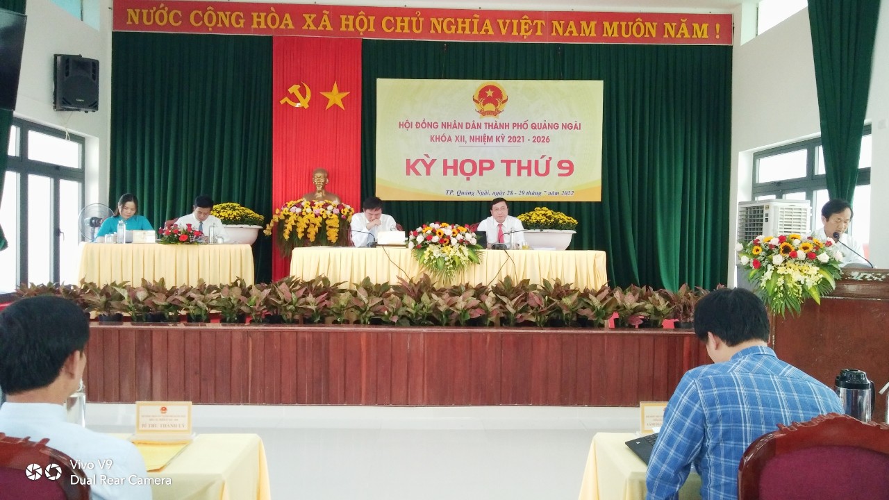 Thành phố Quảng Ngãi: Khai mạc kỳ họp thứ 9 HĐND thành phố khóa XII, nhiệm kỳ 2021 - 2026
