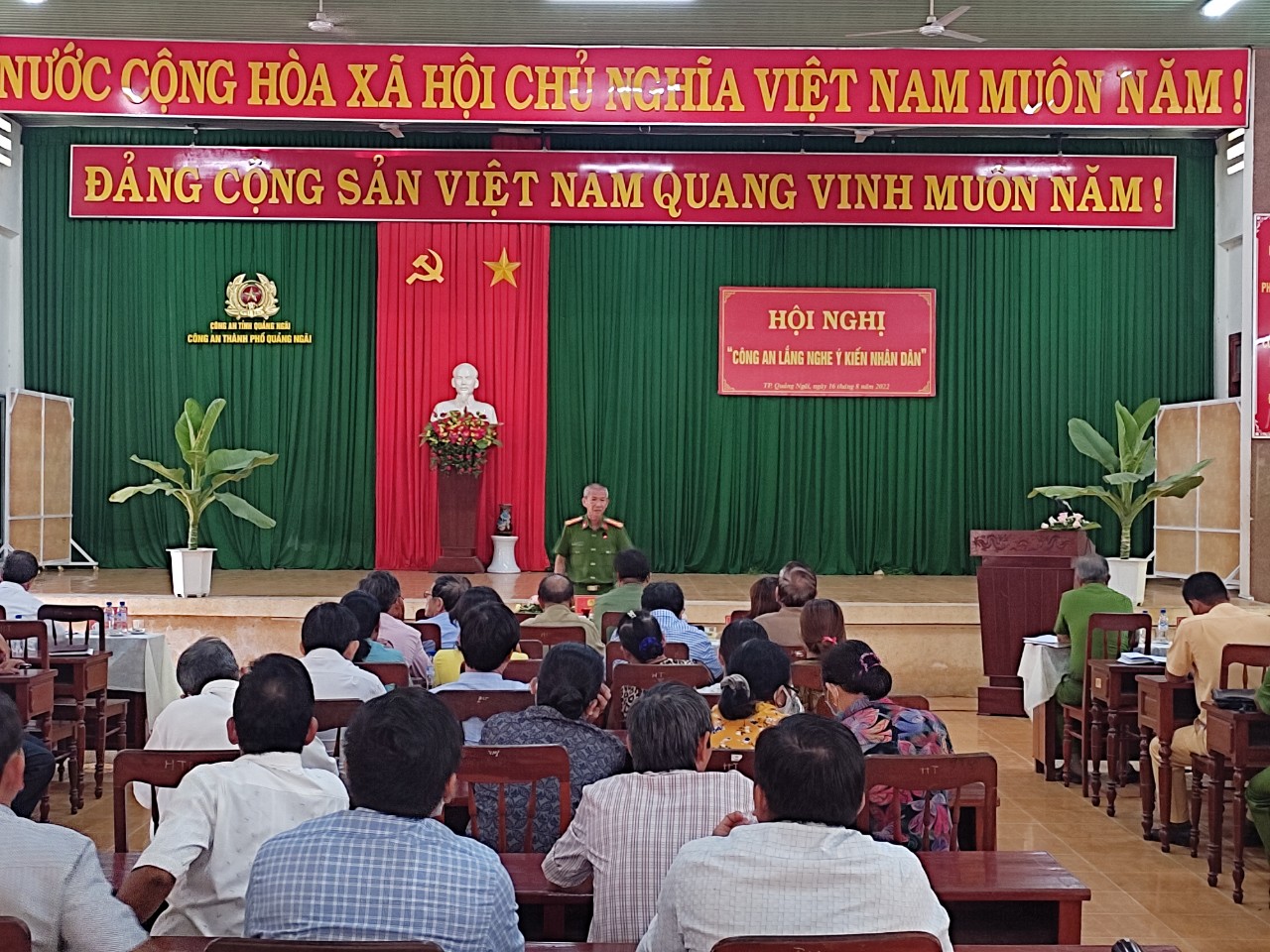 Công an thành phố Quảng Ngãi tổ chức hội nghị Công an lắng nghe ý kiến nhân dân năm 2022