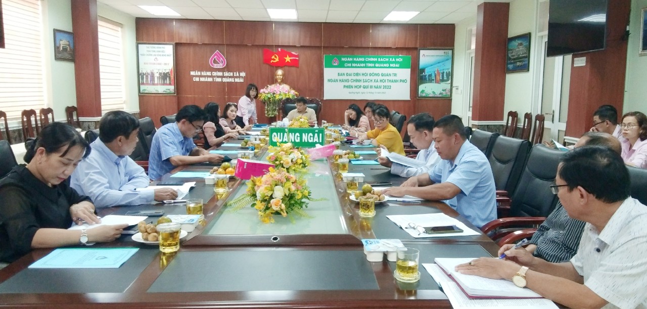 Ban đại diện Hội đồng quản trị Ngân hàng Chính sách xã hội thành phố Quảng Ngãi triển khai nhiệm quý IV năm 2022
