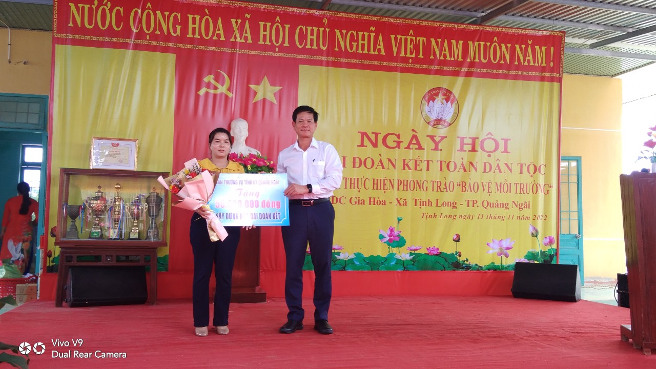 Bí thư Thành ủy Quảng Ngãi Ngô Văn Trọng dự Ngày hội Đại đoàn kết toàn dân tộc tại xã Tịnh Long