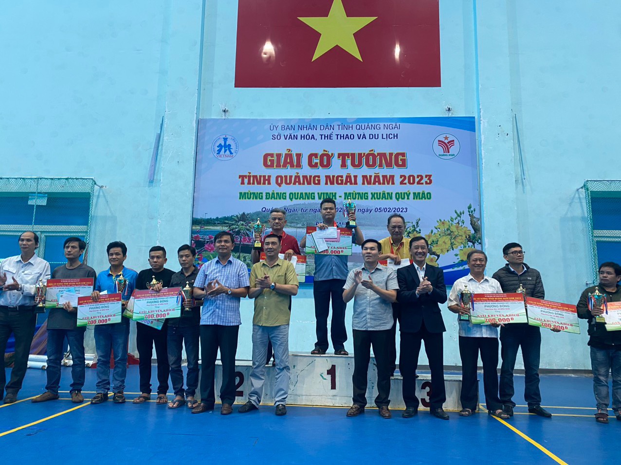 Thành phố đạt giải nhất đồng đội giải cờ tướng Mừng đảng mừng xuân tỉnh Quảng Ngãi năm 2023