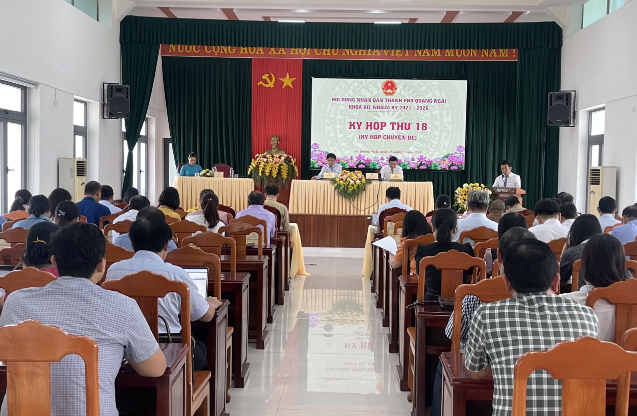 Hội đồng nhân dân thành phố Quảng Ngãi thông qua Nghị quyết sắp xếp các đơn vị hành chính