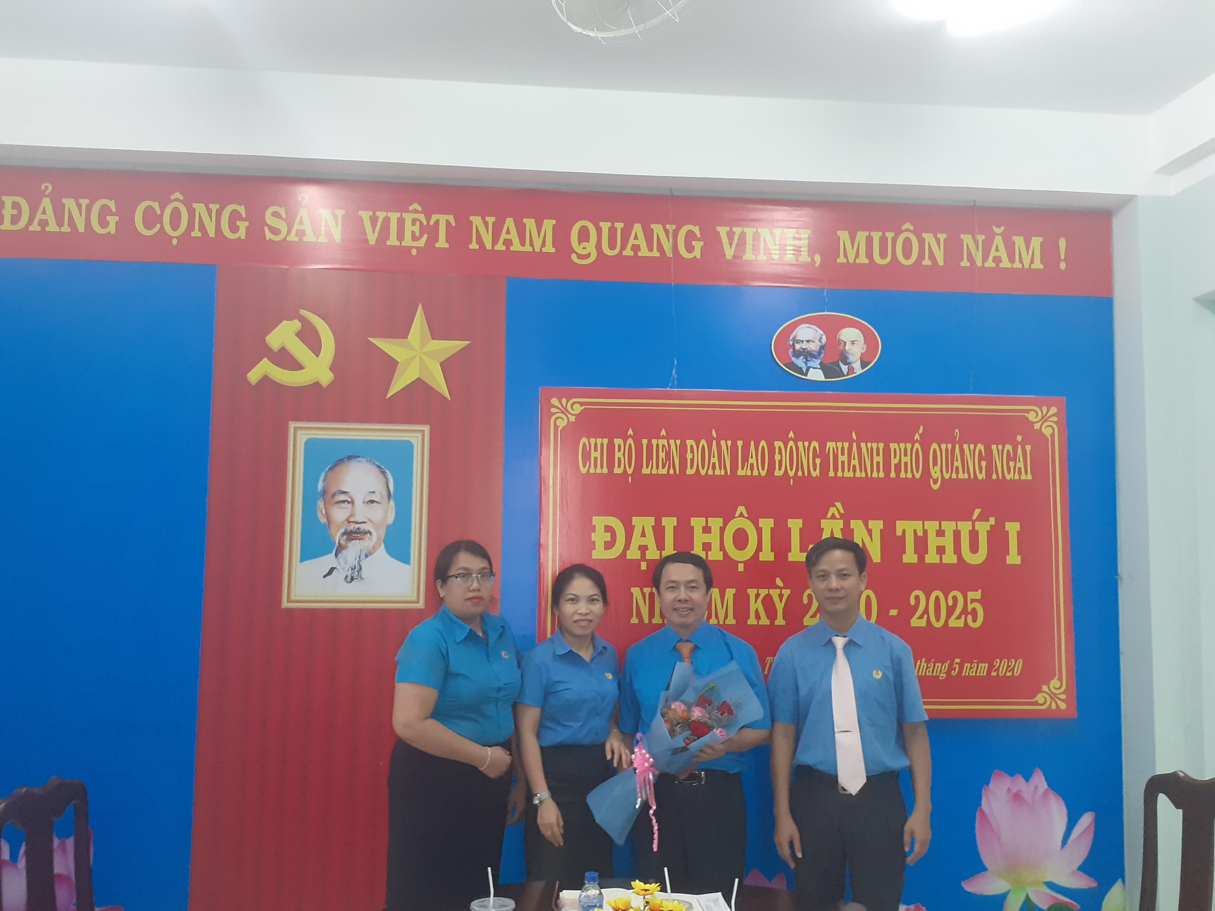 Đại hội Chi bộ Liên đoàn Lao động thành phố Quảng Ngãi lần thứ I đã thành công tốt đẹp