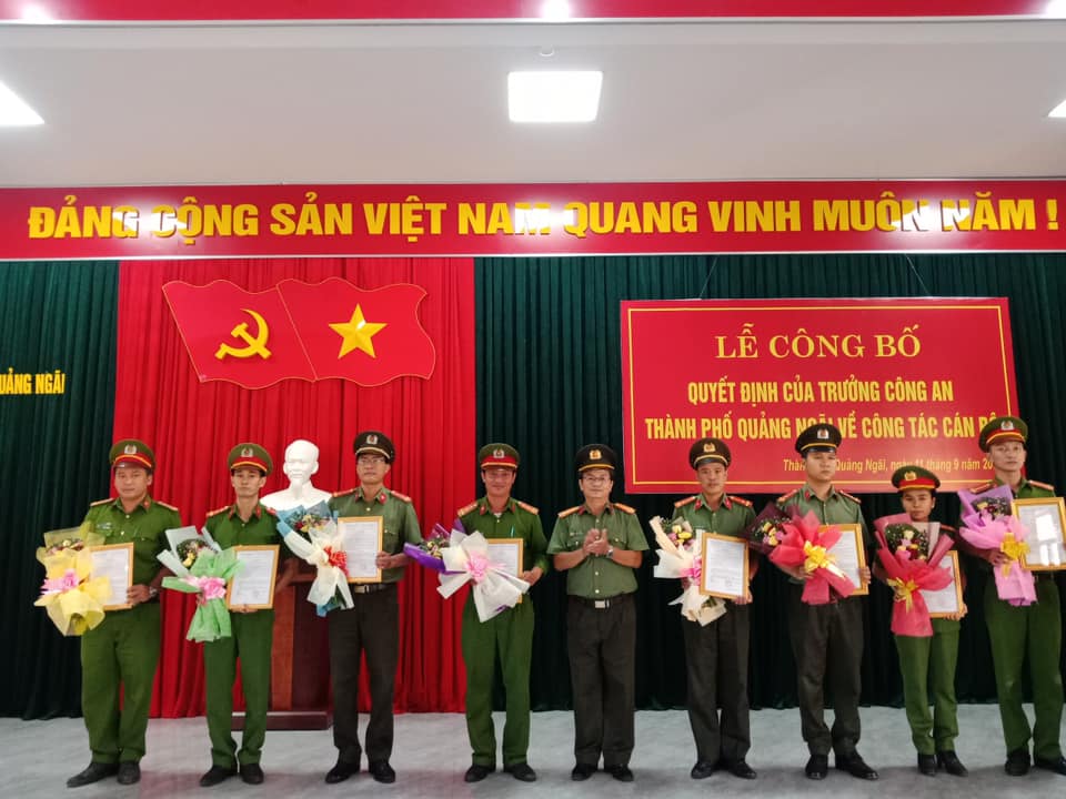 Thành phố Quảng Ngãi: Hoàn thành việc bố trí Công an chính quy đảm nhiệm các chức danh Công an xã